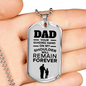 Dad Your Guiding Hand Necklace Stainless Steel or 18k Gold Dog Tag W 24"-Express Your Love Gifts