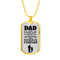 Dad Your Guiding Hand Necklace Stainless Steel or 18k Gold Dog Tag W 24"-Express Your Love Gifts