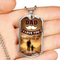 Daddy I Love You More Dog Tag Stainless Steel or 18k Gold 24" Chain Gift For Dad - Express Your Love Gifts