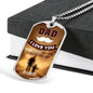 Daddy I Love You More Dog Tag Stainless Steel or 18k Gold 24" Chain Gift For Dad - Express Your Love Gifts