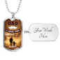 Daddy I Love You More Dog Tag Stainless Steel or 18k Gold 24" Chain Gift For Dad - Express Your Love Gifts