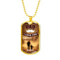 Daddy I Love You More Dog Tag Stainless Steel or 18k Gold 24" Chain Gift For Dad - Express Your Love Gifts