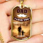 Daddy I Love You More Dog Tag Stainless Steel or 18k Gold 24" Chain Gift For Dad - Express Your Love Gifts