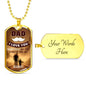 Daddy I Love You More Dog Tag Stainless Steel or 18k Gold 24" Chain Gift For Dad - Express Your Love Gifts