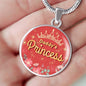 Daddy'S Princess Circle Necklace Stainless Steel or 18k Gold 18-22"-Express Your Love Gifts