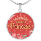 Daddy'S Princess Circle Necklace Stainless Steel or 18k Gold 18-22"-Express Your Love Gifts