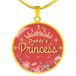 Daddy'S Princess Circle Necklace Stainless Steel or 18k Gold 18-22"-Express Your Love Gifts