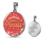 Daddy'S Princess Circle Necklace Stainless Steel or 18k Gold 18-22"-Express Your Love Gifts