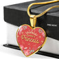 Daddy'S Princess Necklace Stainless Steel or 18k Gold Heart Pendant 18-22"-Express Your Love Gifts