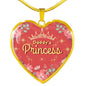 Daddy'S Princess Necklace Stainless Steel or 18k Gold Heart Pendant 18-22"-Express Your Love Gifts