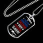 Dangerous Freedom Over Peaceful Slavery Necklace Stainless Steel or 18k Gold Dog Tag 24" Chain-Express Your Love Gifts
