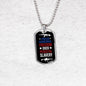 Dangerous Freedom Over Peaceful Slavery Necklace Stainless Steel or 18k Gold Dog Tag 24" Chain-Express Your Love Gifts
