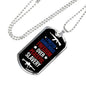 Dangerous Freedom Over Peaceful Slavery Necklace Stainless Steel or 18k Gold Dog Tag 24" Chain-Express Your Love Gifts