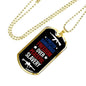 Dangerous Freedom Over Peaceful Slavery Necklace Stainless Steel or 18k Gold Dog Tag 24" Chain-Express Your Love Gifts