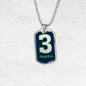 Dangeruss Seattle Fan Necklace Stainless Steel or 18k Gold Dog Tag W 24" - Express Your Love Gifts