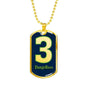 Dangeruss Seattle Fan Necklace Stainless Steel or 18k Gold Dog Tag W 24" - Express Your Love Gifts