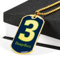 Dangeruss Seattle Fan Necklace Stainless Steel or 18k Gold Dog Tag W 24" - Express Your Love Gifts
