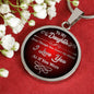 Daughter-In-Law Necklace Circle Pendant Stainless Steel or 18k Gold 18-22" - Express Your Love Gifts