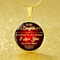 Daughter-In-Law Necklace Circle Pendant Stainless Steel or 18k Gold 18-22" - Express Your Love Gifts