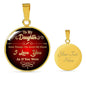 Daughter-In-Law Necklace Circle Pendant Stainless Steel or 18k Gold 18-22" - Express Your Love Gifts