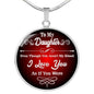 Daughter-In-Law Necklace Circle Pendant Stainless Steel or 18k Gold 18-22" - Express Your Love Gifts