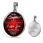 Daughter-In-Law Necklace Circle Pendant Stainless Steel or 18k Gold 18-22" - Express Your Love Gifts