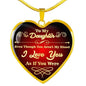 Daughter-In-Law Necklace Gift Stainless Steel or 18k Gold Heart Pendant 18-22" - Express Your Love Gifts