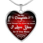 Daughter-In-Law Necklace Gift Stainless Steel or 18k Gold Heart Pendant 18-22" - Express Your Love Gifts