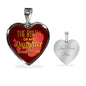 Daughter Message The Birth Of My Daughter Heart Necklace Stainless Steel or 18k Gold Pendant 18-22" - Express Your Love Gifts