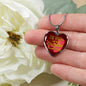 Daughter Message The Birth Of My Daughter Heart Necklace Stainless Steel or 18k Gold Pendant 18-22" - Express Your Love Gifts