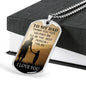 Daughter To Dad Gift Best I Can Be Dog Tag Stainless Steel or 18k Gold 24" Chain - Express Your Love Gifts