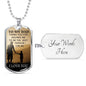 Daughter To Dad Gift Best I Can Be Dog Tag Stainless Steel or 18k Gold 24" Chain - Express Your Love Gifts