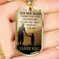 Daughter To Dad Gift Best I Can Be Dog Tag Stainless Steel or 18k Gold 24" Chain - Express Your Love Gifts