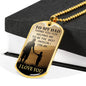 Daughter To Dad Gift Best I Can Be Dog Tag Stainless Steel or 18k Gold 24" Chain - Express Your Love Gifts