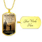 Daughter To Dad Gift Best I Can Be Dog Tag Stainless Steel or 18k Gold 24" Chain - Express Your Love Gifts