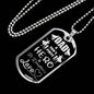 Daughter To Dad Hero Necklace Stainless Steel or 18k Gold Dog Tag 24" Chain Gift For Dad - Express Your Love Gifts