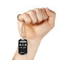 Daughter To Dad Hero Necklace Stainless Steel or 18k Gold Dog Tag 24" Chain Gift For Dad - Express Your Love Gifts
