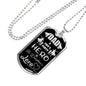 Daughter To Dad Hero Necklace Stainless Steel or 18k Gold Dog Tag 24" Chain Gift For Dad - Express Your Love Gifts