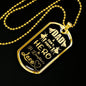 Daughter To Dad Hero Necklace Stainless Steel or 18k Gold Dog Tag 24" Chain Gift For Dad - Express Your Love Gifts