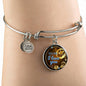 Dear Mom I Love You Circle Bangle Bracelet Bracelet Stainless Steel or 18k Gold" - Express Your Love Gifts