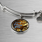 Dear Mom I Love You Circle Bangle Bracelet Bracelet Stainless Steel or 18k Gold" - Express Your Love Gifts