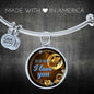 Dear Mom I Love You Circle Bangle Bracelet Bracelet Stainless Steel or 18k Gold" - Express Your Love Gifts