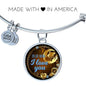 Dear Mom I Love You Circle Bangle Bracelet Bracelet Stainless Steel or 18k Gold" - Express Your Love Gifts