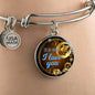 Dear Mom I Love You Circle Bangle Bracelet Bracelet Stainless Steel or 18k Gold" - Express Your Love Gifts