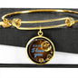 Dear Mom I Love You Circle Bangle Bracelet Bracelet Stainless Steel or 18k Gold" - Express Your Love Gifts