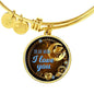 Dear Mom I Love You Circle Bangle Bracelet Bracelet Stainless Steel or 18k Gold" - Express Your Love Gifts