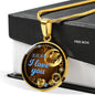 Dear Mom I Love You Circle Necklace Stainless Steel or 18k Gold 18-22" - Express Your Love Gifts