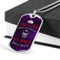 Death Smiles at Everyone Nurse Necklace Stainless Steel or 18k Gold Dog Tag 24" - Express Your Love Gifts