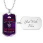 Death Smiles at Everyone Nurse Necklace Stainless Steel or 18k Gold Dog Tag 24" - Express Your Love Gifts