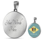 Delaware State Flag Necklace Stainless Steel or 18k Gold Circle Pendant 18-22" - Express Your Love Gifts